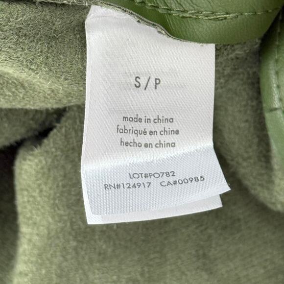 NWT WeWoreWhat Buttery Vegan Leather Basil Short Overalls | Small - Picture 5 of 7